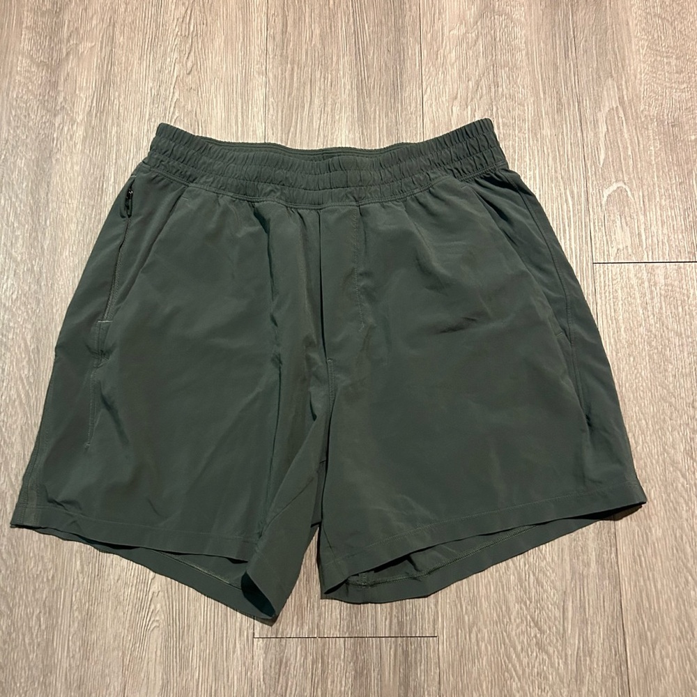lululemon Pace Breaker Liner-less Short 5" Dark Green Athletic Shorts